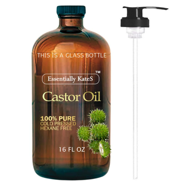 ACEITE DE RICINO 100% PURO AMERICANO CON BOMBA DISPENSADORA