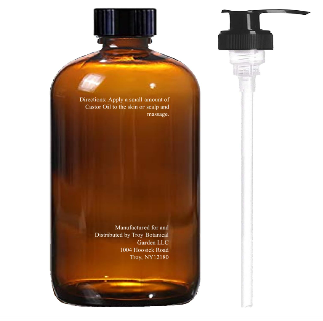 ACEITE DE RICINO 100% PURO AMERICANO CON BOMBA DISPENSADORA
