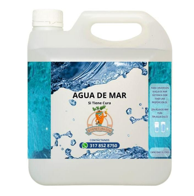 AGUA DE MAR SI TIENE CURA - GALÓN POR 4 LITROS