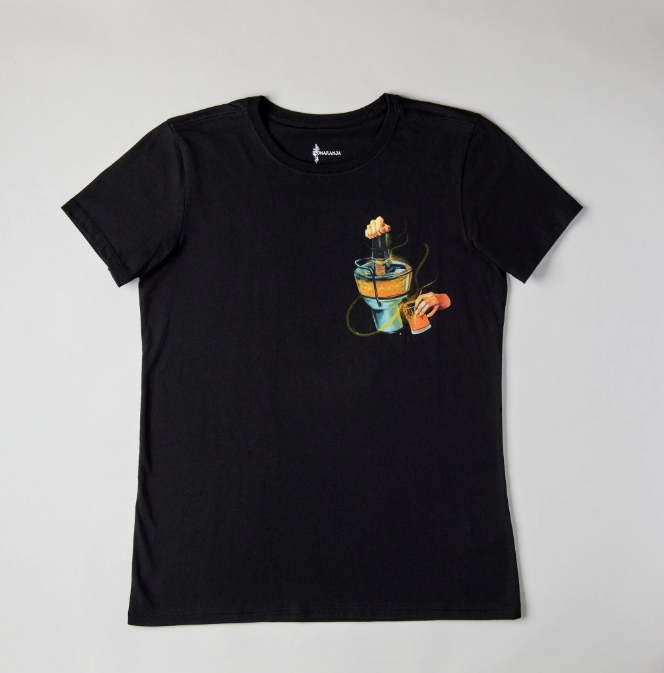 CAMISETA NEGRA PARA MUJER - EXTRACTOR