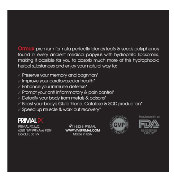 ORMUX (60gr 20 servicios) - Primal FX