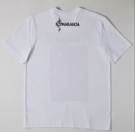 CAMISETA BLANCA PARA HOMBRE - HOJA MORADA