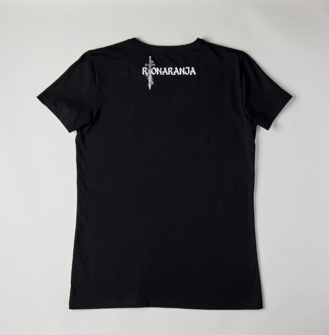 CAMISETA NEGRA PARA MUJER - VASOS