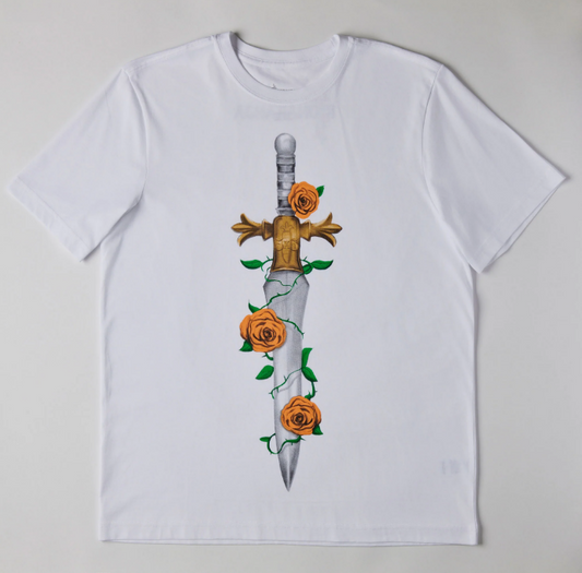 CAMISETA BLANCA PARA HOMBRE - ESPADA