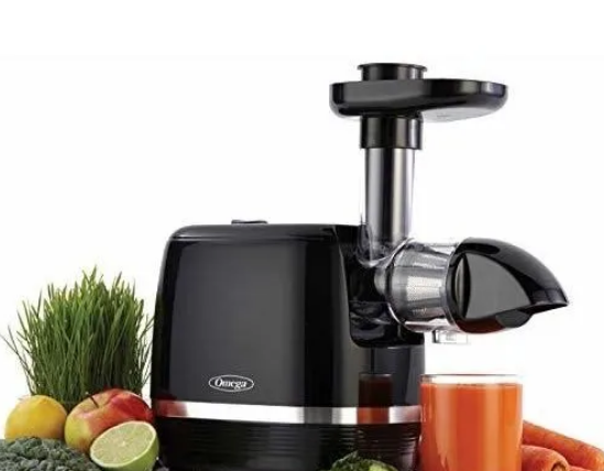 Extractor y exprimidor de jugos Omega H3000D, Exprimidor En Frio De Masticación Lenta - Diseño compacto.