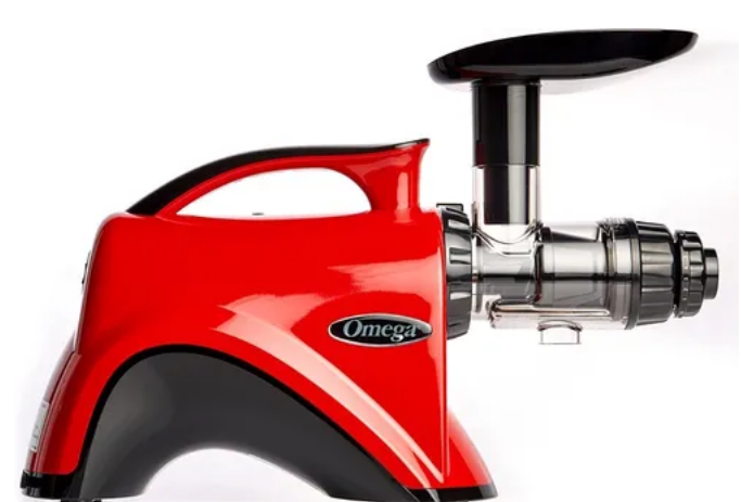 Extractor y Exprimidor de jugos Omega NC900HRD19, Exprimidor Lento Masticador Prensa 150W