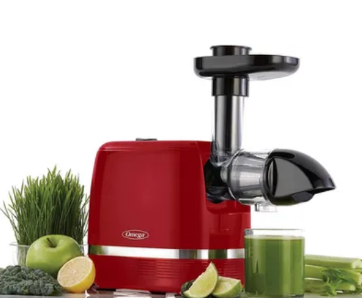 Extractor y exprimidor de jugos Omega H3000D, Exprimidor En Frio De Masticación Lenta - Diseño compacto.