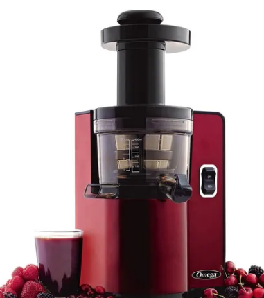Extractor y exprimidor de jugos vertical Omega VSJ843QR